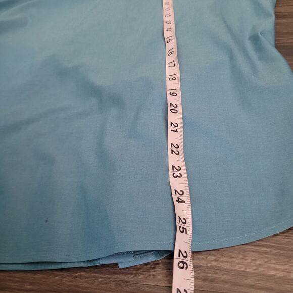 Foxcroft NYC Womens Button Up Top 8 Shaped Blue 100% Cotton Heritage Non Iron - Picture 6 of 7